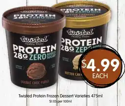 Spudshed Twisted Protein Frozen Dessert Varieties offer