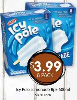 Spudshed Icy Pole Lemonade offer