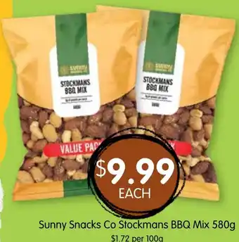 Spudshed Sunny Snacks Co Stockmans BBQ Mix offer