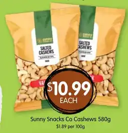 Spudshed Sunny Snacks Co Cashews offer