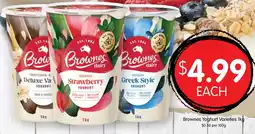 Spudshed Brownes Yoghurt Varieties offer