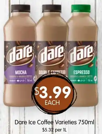 Spudshed Dare Ice Coffee Varieties offer