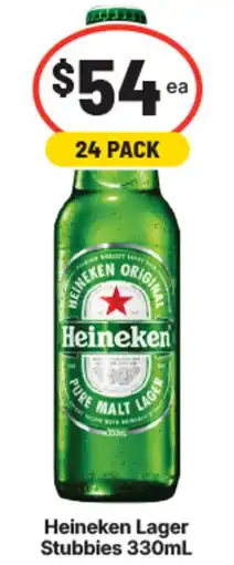 IGA Liquor Heineken Lager Stubbies offer