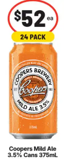 IGA Liquor Coopers Mild Ale 3.5% Cans offer