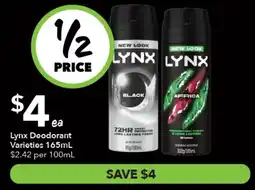 Ritchies Lynx Deodorant Varieties offer