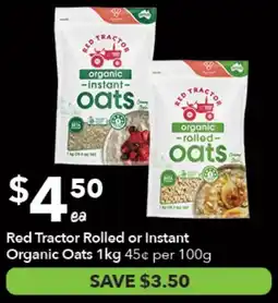 Ritchies Red Tractor Rolled or Instant Organic Oats offer