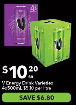 Ritchies V Energy Drink Varieties offer