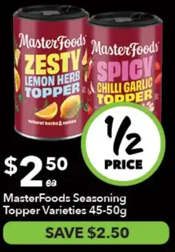 Ritchies MasterFoods Seasoning Topper Varieties offer