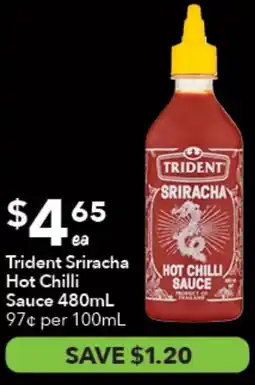 Ritchies Trident Sriracha Hot Chilli Sauce offer