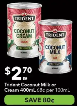 Ritchies Trident Coconut Milk or Cream offer