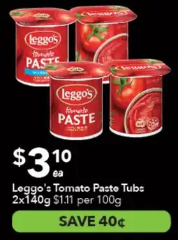Ritchies Leggo's Tomato Paste Tubs offer