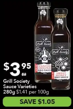Ritchies Grill Society Sauce Varieties offer