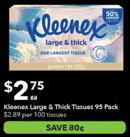 Ritchies Kleenex Large & Thick Tissues offer