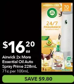 Ritchies Airwick 2x More Essential Oil Auto Spray Prime offer