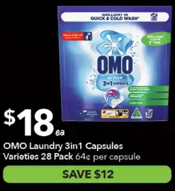Ritchies OMO Laundry 3in1 Capsules Varieties offer