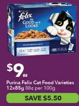 Ritchies Purina Felix Cat Food Varieties offer