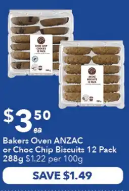 Ritchies Bakers Oven ANZAC or Choc Chip Biscuits offer