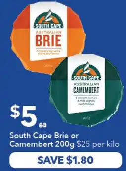 Ritchies South Cape Brie or Camembert offer