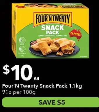 Ritchies Four'N Twenty Snack Pack offer