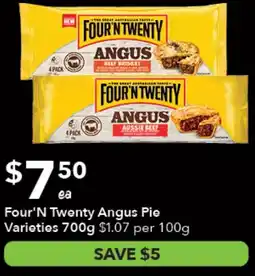 Ritchies Four'N Twenty Angus Pie Varieties offer