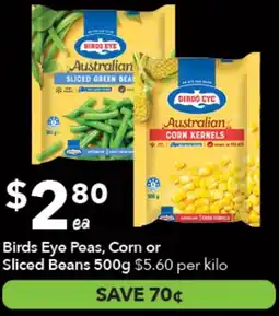 Ritchies Birds Eye Peas, Corn or Sliced Beans offer