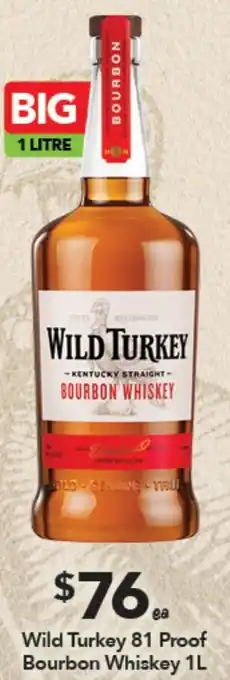 Ritchies Wild Turkey 81 Proof Bourbon Whiskey offer