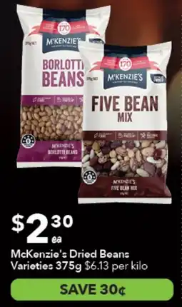 Ritchies McKenzie's Dried Beans Varieties offer