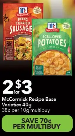 Ritchies McCormick Recipe Base Varieties offer
