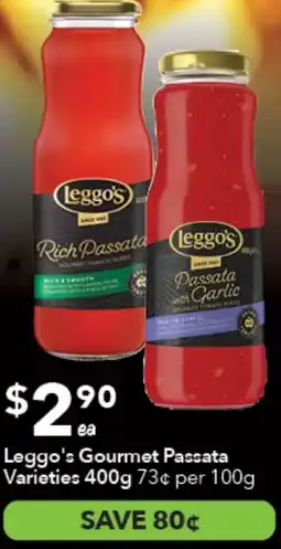 Ritchies Leggo's Gourmet Passata Varieties offer
