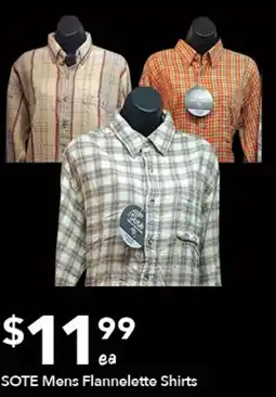 Ritchies SOTE Mens Flannelette Shirts offer
