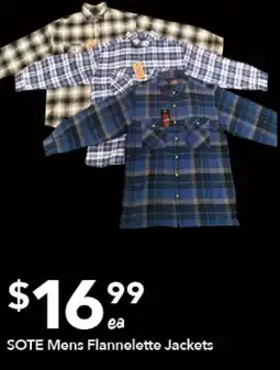 Ritchies SOTE Mens Flannelette Jackets offer