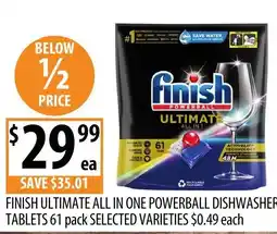 Supabarn Finish ultimate all in one powerball dishwasher tablets offer