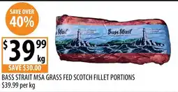 Supabarn Bass strait msa grass fed scotch fillet portions offer