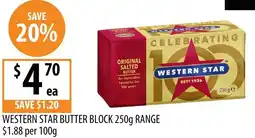Supabarn Western star butter block range offer