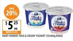 Supabarn Dairy farmers thick & creamy yoghurt range offer