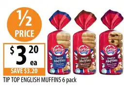 Supabarn Tip top english muffins offer