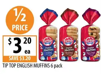 Supabarn Tip top english muffins offer