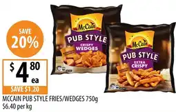 Supabarn Mccain pub style fries/wedges offer