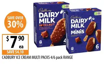 Supabarn Cadbury ice cream multi packs offer