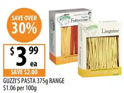 Supabarn Guzzi's pasta range offer