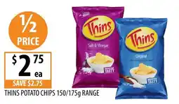 Supabarn Thins potato chips range offer
