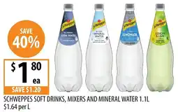 Supabarn Schweppes soft drinks mixers and mineral water offer