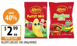 Supabarn Allens lollies range offer