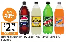 Supabarn Pepsi solo mountain dew sunkist and 7 up soft drink offer