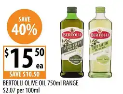 Supabarn Bertolli olive oil range offer