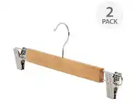 Howards Storage World Howards Timber Hanger with Clips 2 Pack offer