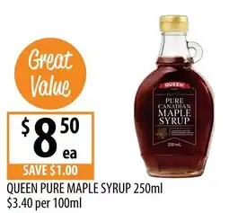 Supabarn Queen pure maple syrup offer