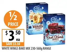 Supabarn White wings bake mix range offer