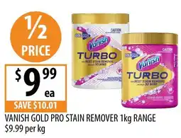 Supabarn Vanish gold pro stain remover range offer