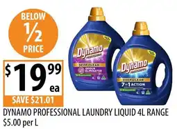 Supabarn Dynamo professional laundry liquid range offer